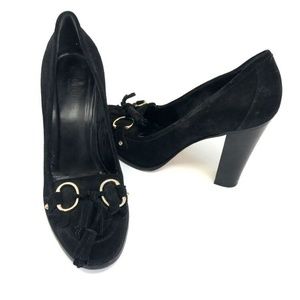 Black Suede Gucci Pumps